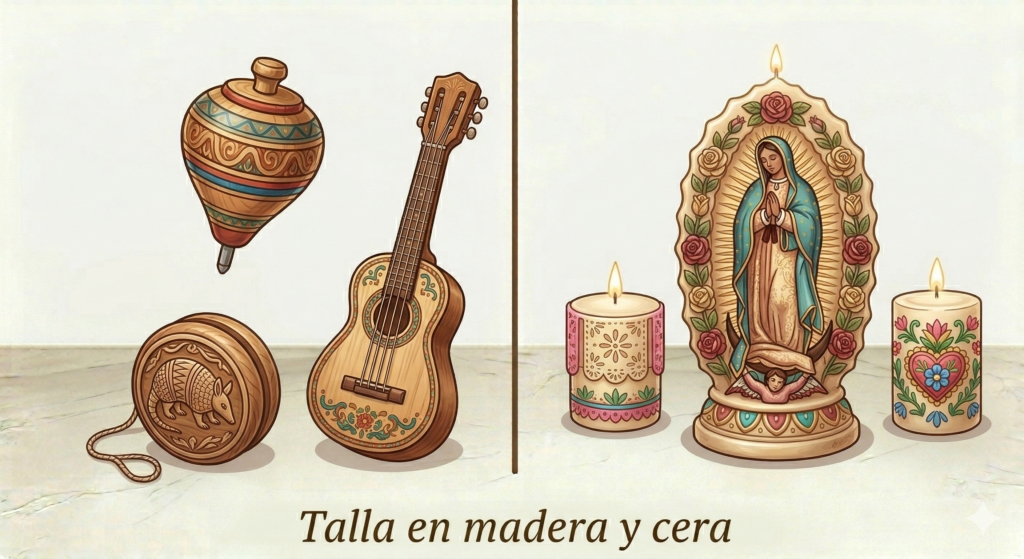 talla en madera y cera